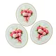 Nyomtatott dekorkarton Macaron csokor ovál tábla 8cm 3db-os