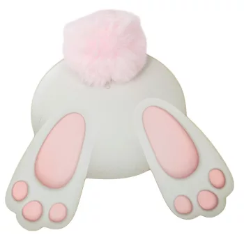 Nyomtatott dekorkarton Nyuszi popi rózsaszín 20cm