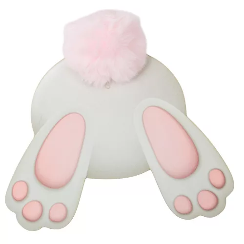Nyomtatott dekorkarton Nyuszi popi rózsaszín 20cm