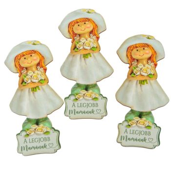   Nyomtatott dekorkarton A legjobb mamának kislány8,5cm  3db-os