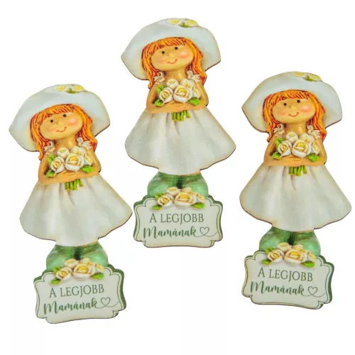 Nyomtatott dekorkarton A legjobb mamának kislány8,5cm  3db-os