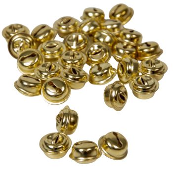 Fém kolomp arany 1,5cm 30db-os