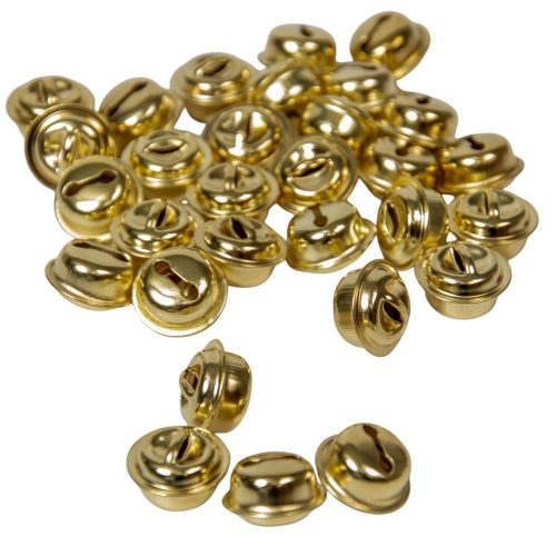 Fém kolomp arany 1,5cm 30db-os