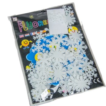 Fluoreszkáló hópihék, öntapadós kockával