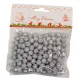 Glitteres polisztirol golyó ezüst 0,8cm kb.10-15gramm