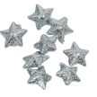 Glitteres polisztirol csillag ezüst 2cm