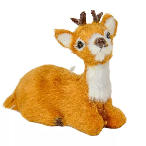 Őzike ülő aranybarna prémium M6cm