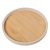 Fa tálca kerek peremes fehér-natúr D35cm