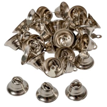 Csengő fém ezüst 2,5cm 30db-os csomag