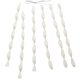 Jégcsap dísz csavart glietteres fehér 17cm 6db-os