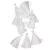 Textil bojt  fehér 4cm 12db-os