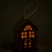 Házikó fából LED-es natúr M8cm