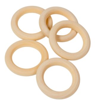 Karika fa natúr 4,5cm 5db-os