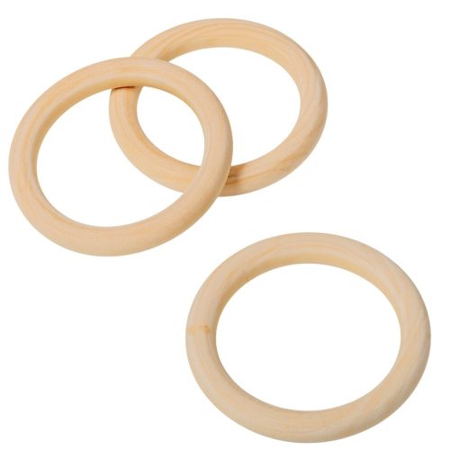 Natúr fa karika 7,5cm 3db-os