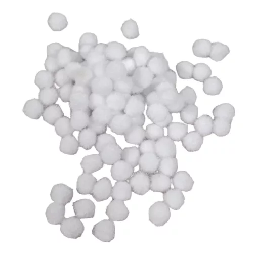Fehér pompon 1cm 100db-os