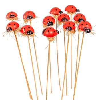 Betűző katica 3,5x20cm piros 12db-os