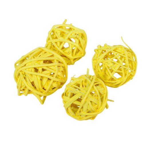 Vesszőlabda 3cm falfestékes sárga 20db-os