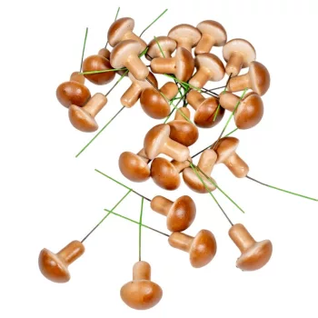 Gomba betűző barna 3,5+6cm 30db-os csomag