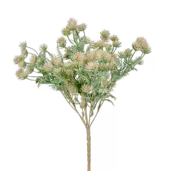 Díszítő bokor 7ágú fehér M36cm 36db/#