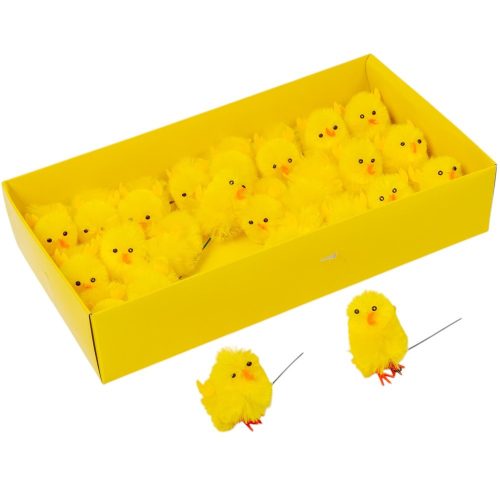 Csibe betűzős sárga 5+5cm 24db-os