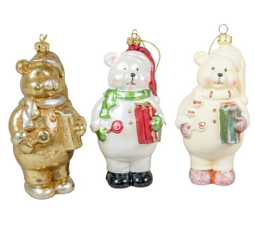 Akasztós műanyag mackó M13cm