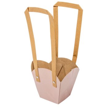 Tasak cserepes virághoz füllel rózsaszín11/7x12cm 