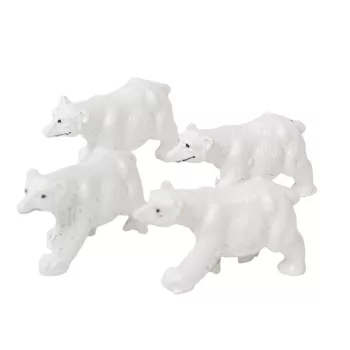 Jeges medve poly fehér M2,5cm 4db-os csomag