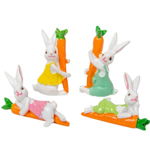 Nyuszi répával poly 6cm 4db-os