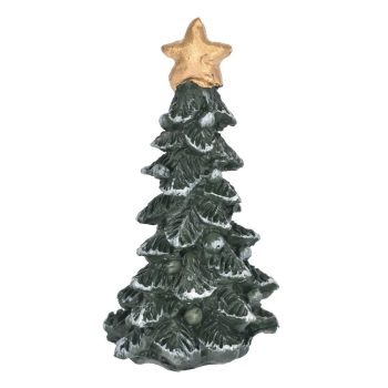 Fenyőfa csillaggal polyresin zöld 4,8cm