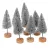 Mini fenyő glitteres  ezüst 6,5cm 8db-os csomag