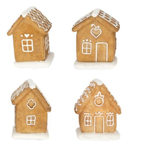 Mézeskalács ház LED-es glitteres poly M8cm