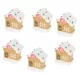 Mézeskalács ház poly 3,2cm 6db-os