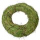 Szalma koszorú világoszöld 38cm