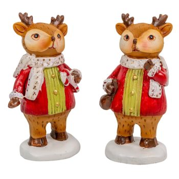 Szarvas piros kabátos álló M9cm