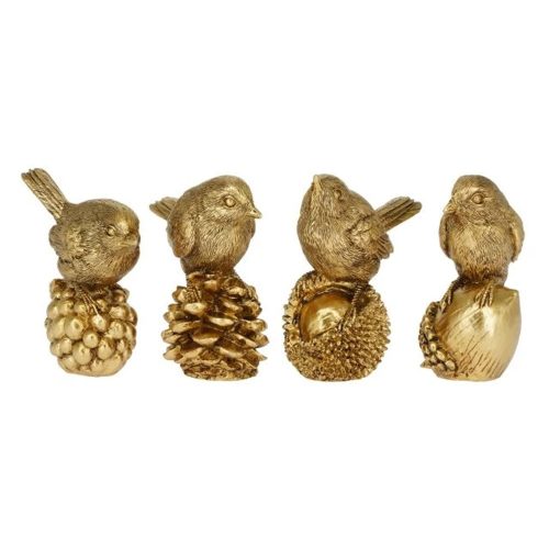 Madár tobozon, makkon ülő polyantik arany M7,4cm