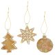 Mézeskalács fenyő, csillag, gömb glitteres akasztós poly 8,5cm