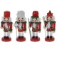 Diótörtő figura fa piros-zöld  akasztós 10cm