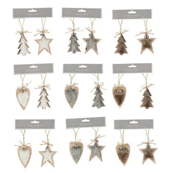 Szőrös akasztós dísz 9cm 2db-os