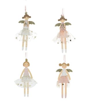 Akasztós glitteres angyal 15cm