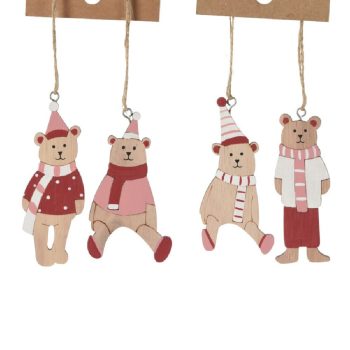 Akasztós fa maci 9cm 2db-os csomag