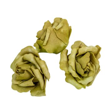 Polifoam rózsa virágfej D7cm OLIVE 12db-os