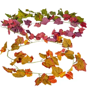 Őszi szőlőlevél girland 180cm