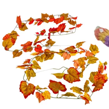 Őszi szőlőlevél girland 180cm