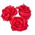 Polifoam nyílt rózsafej RED D8cm 12db-os (csom ár)