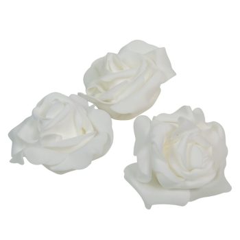 Polifoam nyílt rózsafej WH D8cm 12db-os (csom ár)