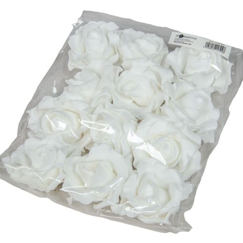 Polifoam rózsa virágfej WH D6cm 12db-os (csom ár)