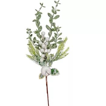Golyós, almás pick fehér 45cm
