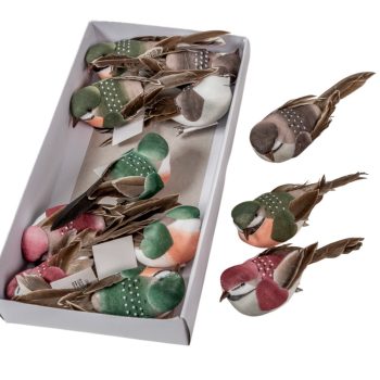 Madár csipeszes pöttyös 12cm (db ár)