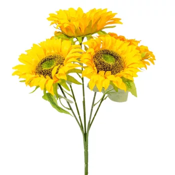 Napraforgó csokor 5 virágos 45cm