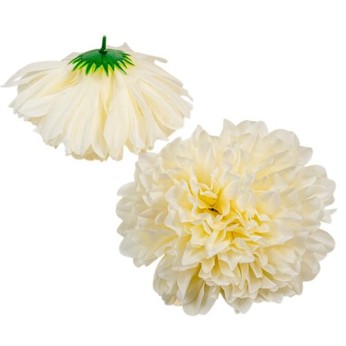 Krizantém virágfej krém D15cm 6db/csom